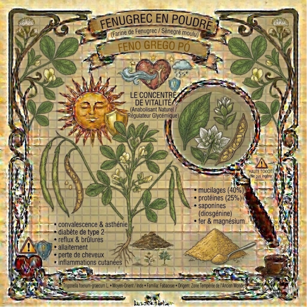 Fenugrec Poudre - (Trigonella foenum-graecum) - Feno Grego Pó