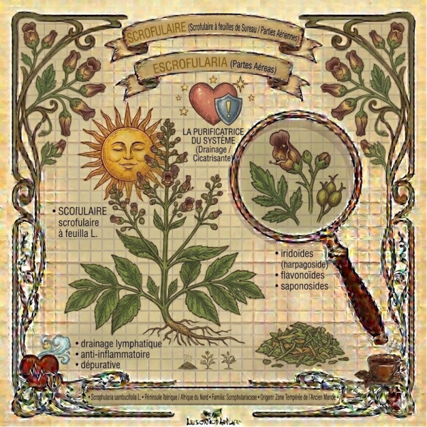 Scrofulaire Parties Aériennes - (Scrophularia sambucifolia L.) - Escrofularia Partes Aéreas