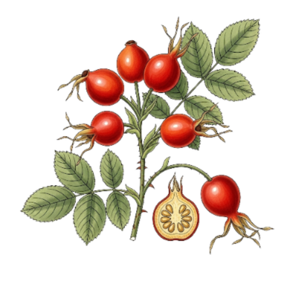 Églantier Fruits / (Rosa centifolia L.) / Rosa Canina