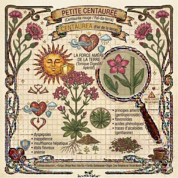 Petite Centaurée Plante - (Erythraea centaurium L. ) - Fel-da-terra, Centáurea Planta