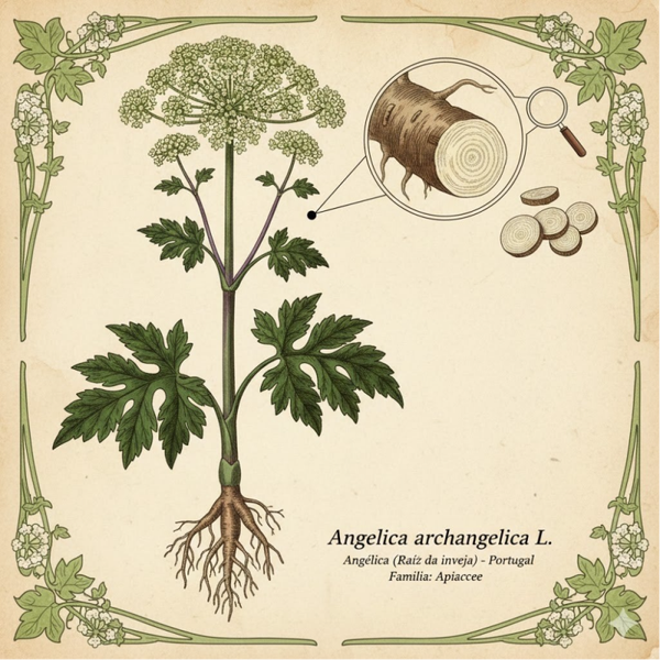 Angélique Racine - (Angelica archangelica L.) - Angélica Raíz da inveja