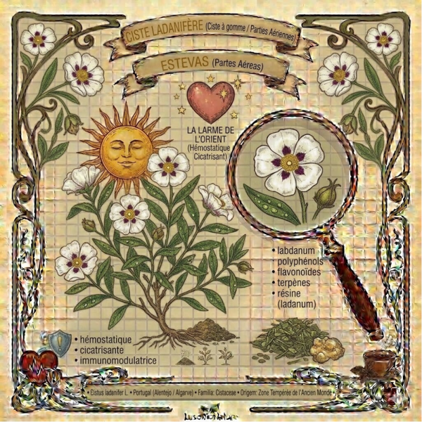 Ciste Ladanifère Parties Aériennes - (Cistus ladanifer L.) - Estevas Partes Aéreas