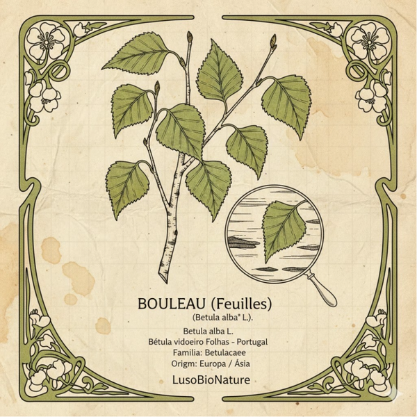 Bouleau Feuilles - (Betula alba L.) - Bétula vidoeiro Folhas
