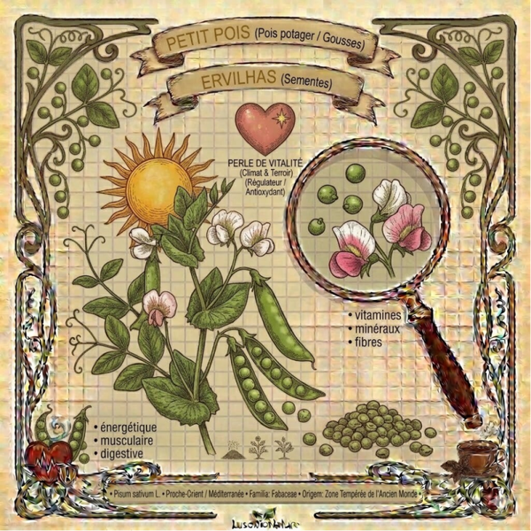 Petit Pois Graines - (Pisum sativum L.) - Ervilhas Sementes