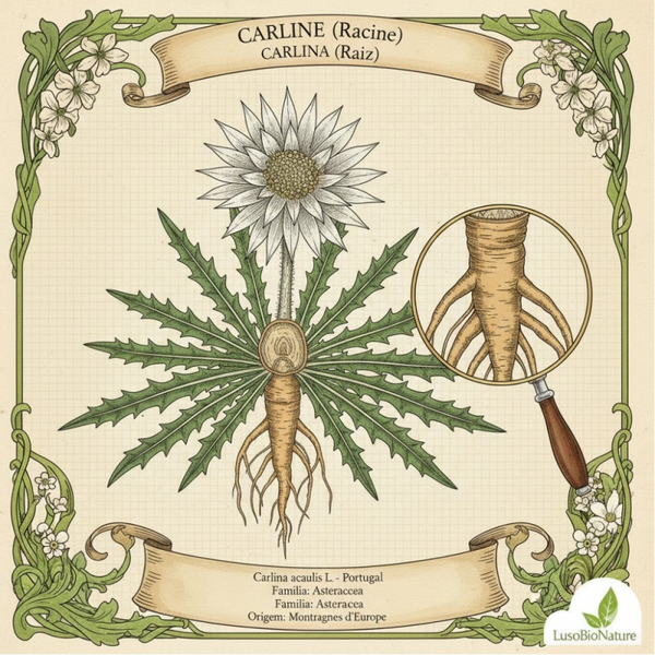 Carline Acaule Racines - (Carlina acaulis L.) - Carlina Raiz