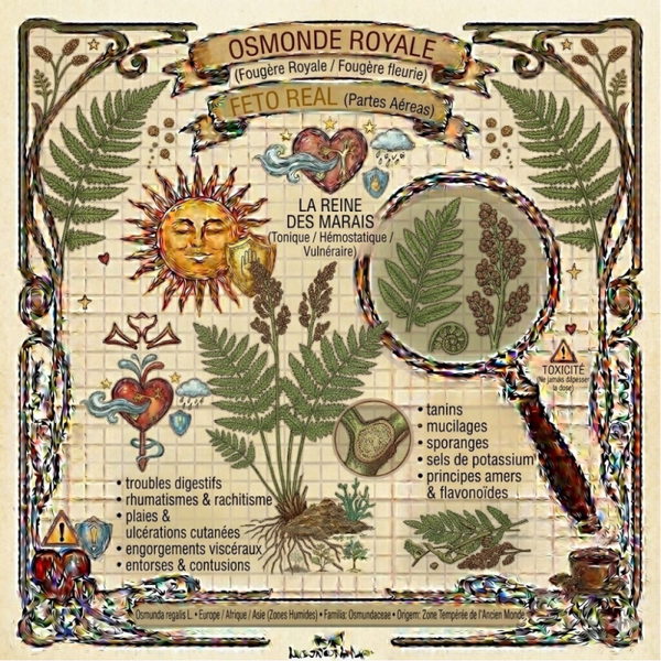 Osmonde Royale Parties Aériennes - (Osmunda regalis L.) - Feto-Real Partes Aéreas