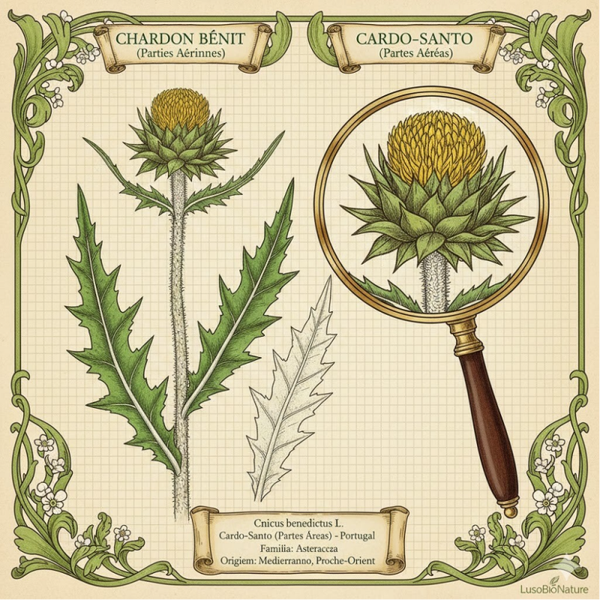 Chardon Benit Parties Aériennes - (Cnicus benedictus L.) - Cardo Santo