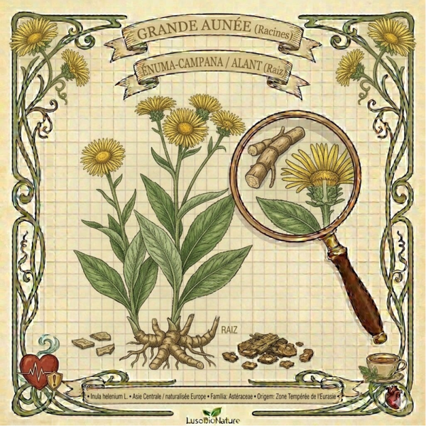 Grande Aunée Racine - (Inula helenium L.) - Énula-campana / Alant Raiz