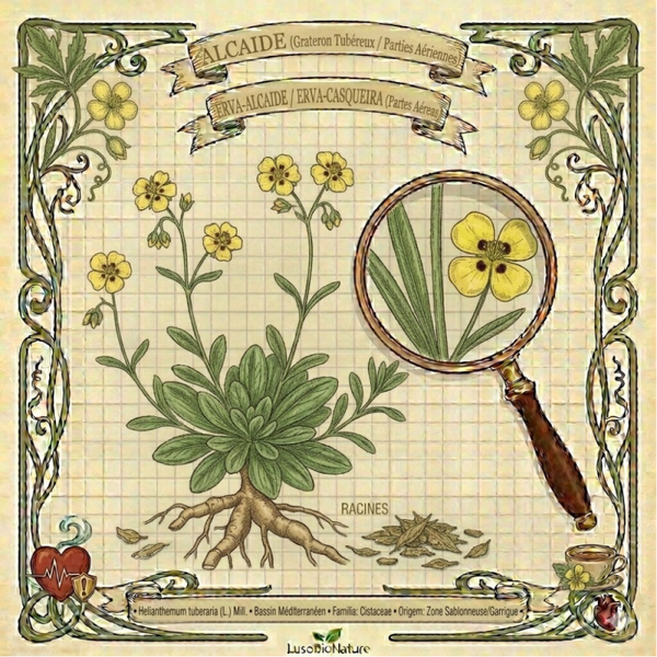 Hélianthème tubéreux /  Alcaïde Parties Aériennes - (Helianthemum tuberaria) - Erva-Alcaide / Erva-Casqueira
