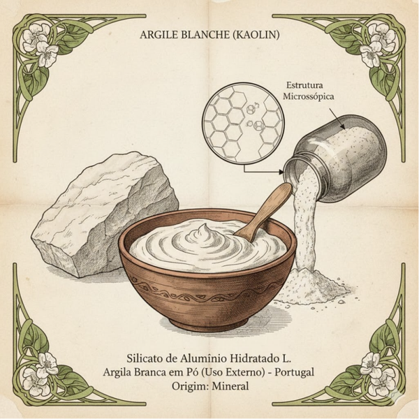 Argile Blanche Kaolin Poudre - Argila Branca Pó