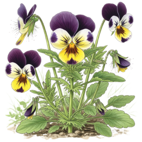 Pensée sauvage Paries Aériennes / (Viola tricolor) / Violetas Bravas