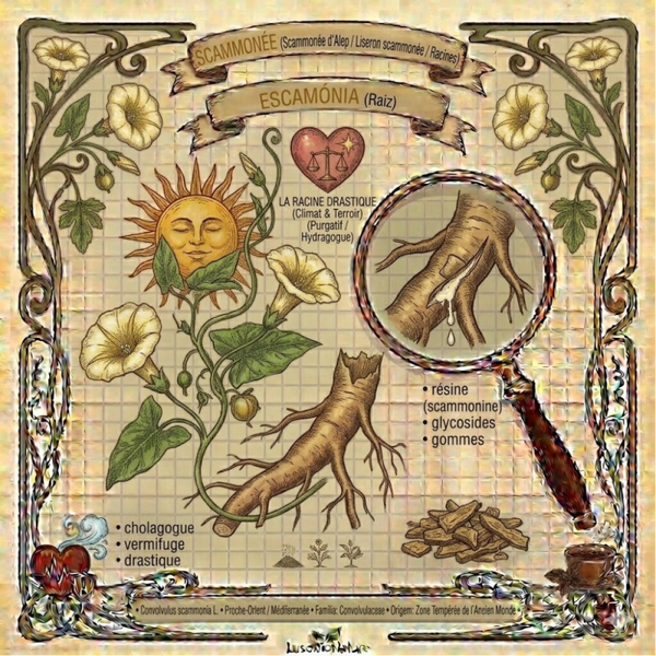 Scammonée Racine - (Convolvulus scammonia L.) - Escamónia Raiz