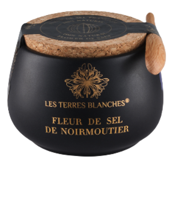 Fleur de sel de Noirmoutier, Pot en céramique + Cuillère 100 g