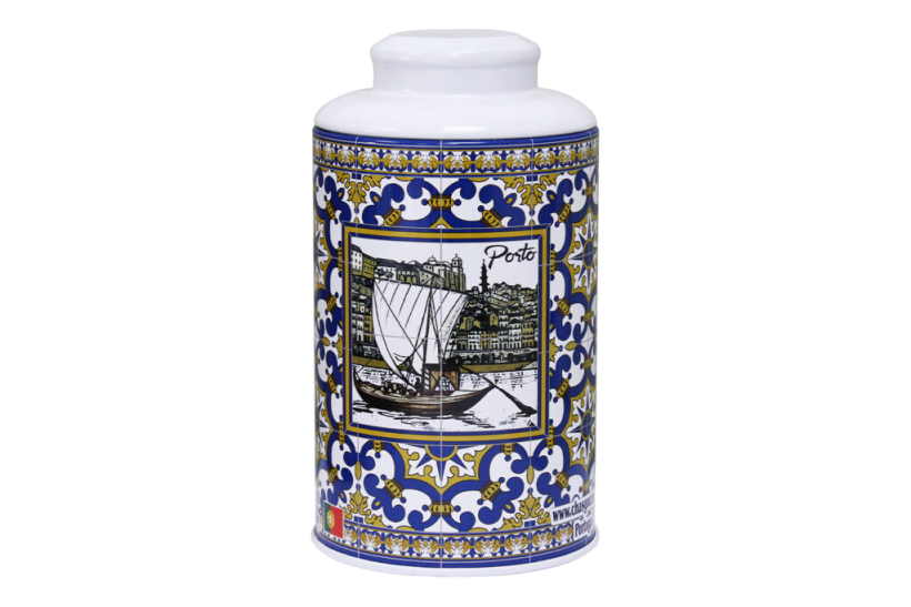 Boîte Métallique Circulaire Blanc - Porto Azulejos