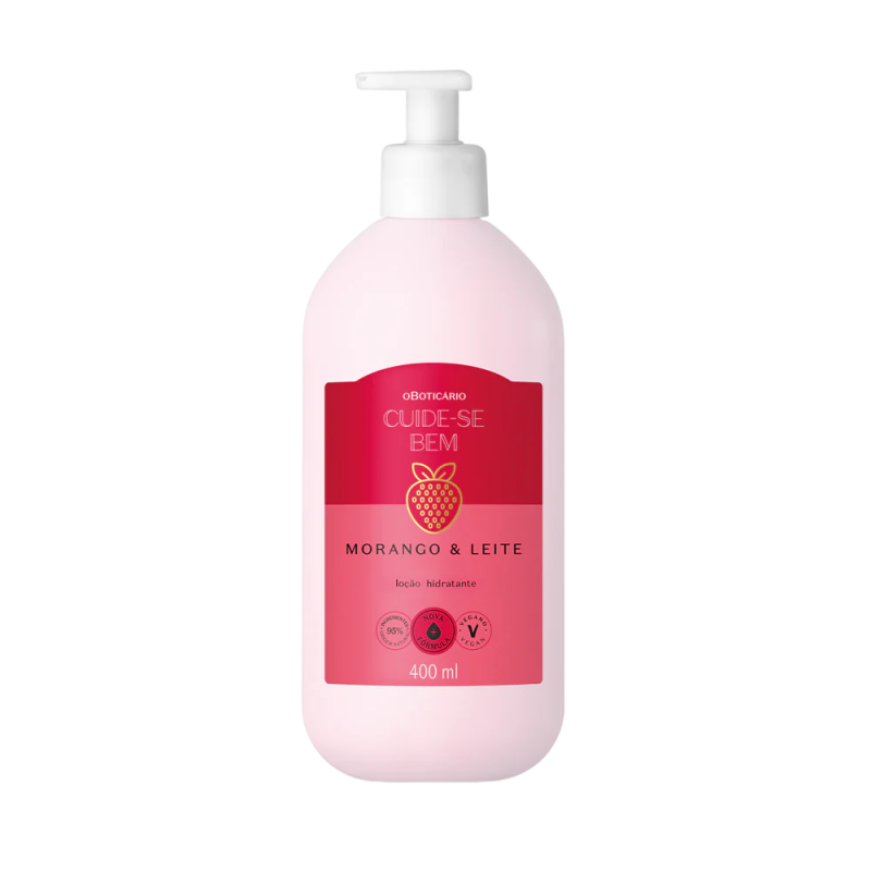 Lotion Hydratante Cuide-se Bem : Fraise & Lait