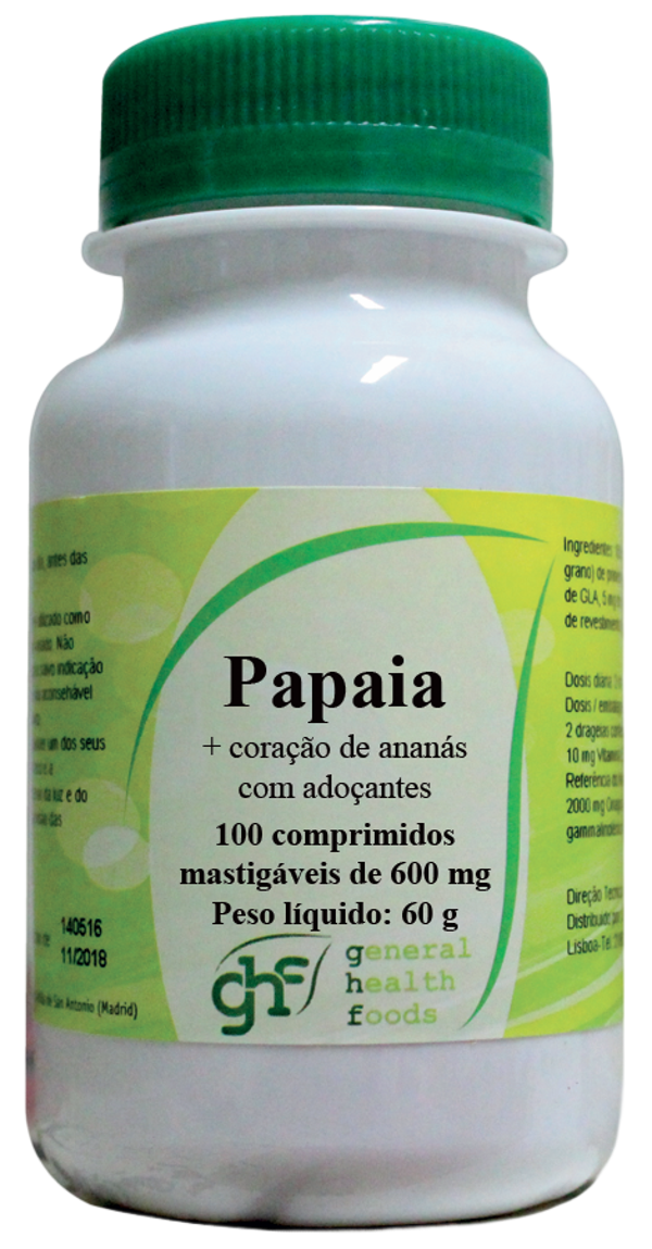 Papaye (comprimés), 600 mg