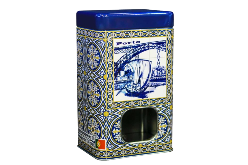 Boîte Métallique Rectangulaire "Porto Bleu"