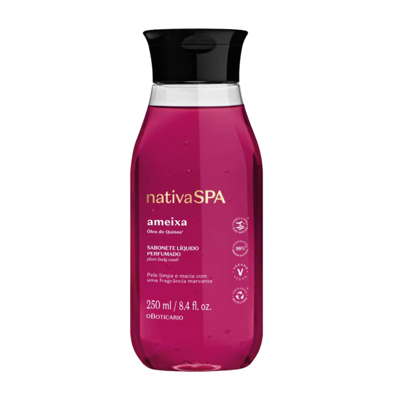 Savon Liquide Parfumé pour le Corps Nativa SPA Ameixa (Prune) - Nettoyant Doux et Hydratant