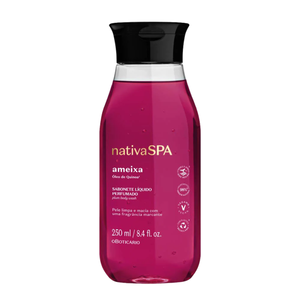 Savon Liquide Parfumé pour le Corps Nativa SPA Ameixa (Prune) - Nettoyant Doux et Hydratant