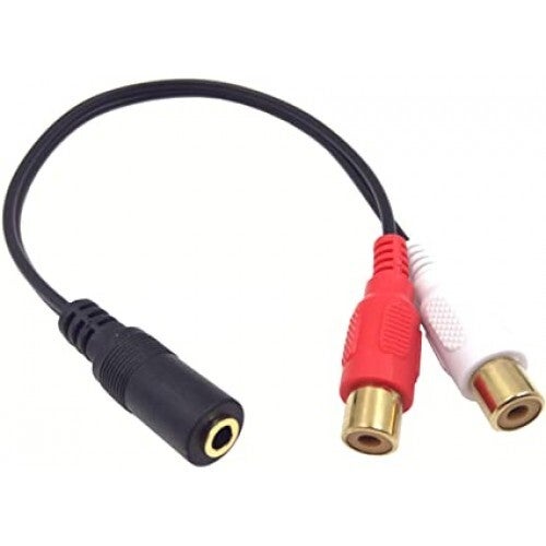 Adaptateur de câble 3,5 mm - 2RCA F / 2F