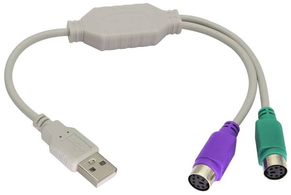 Convertisseur USB vers PS/2 - 1 lot USB vers double clavier PS2