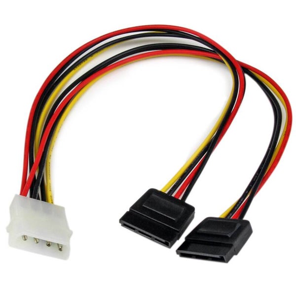 Adaptateur de câble d'alimentation en Y LP4 vers 2X SATA 12 pouces