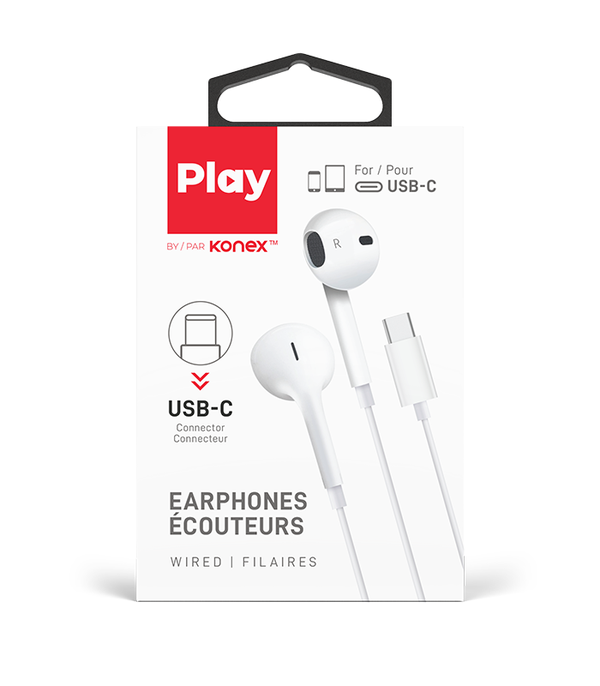 Écouteurs filaires avec connecteur USB-C