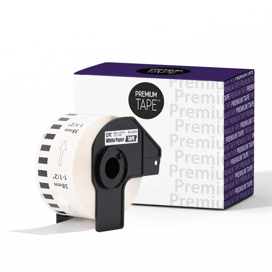 Brother DK2225 Noir / Blanc 1.5" x 100'