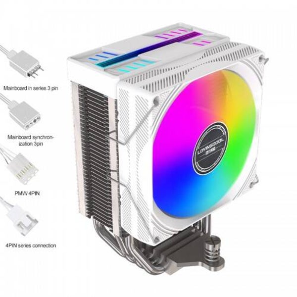 Refroidisseur de CPU 90mm à simple tour (Blanc) LC-R90W