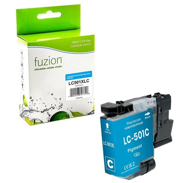 CARTOUCHE D'ENCRE BROTHER LC501XLC COMPATIBLE CYAN