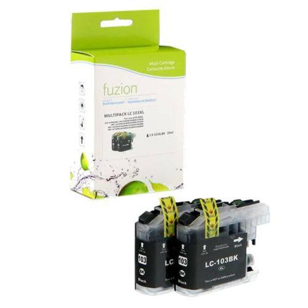 CARTOUCHE JET D'ENCRE BROTHER LC103 XL 2 X COMPATIBLE NOIR