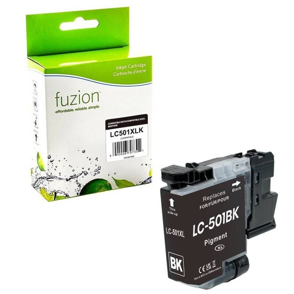 CARTOUCHE JET D'ENCRE BROTHER LC501XLBKS COMPATIBLE NOIR