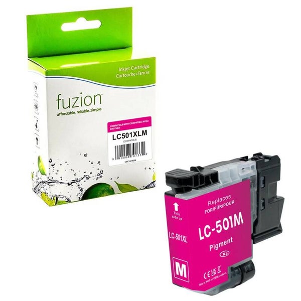 CARTOUCHE D'ENCRE BROTHER LC501XLM COMPATIBLE MAGENTA