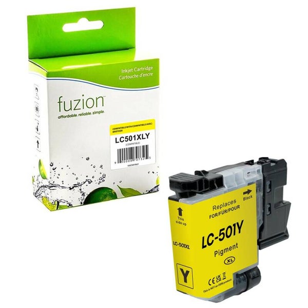 CARTOUCHE JET D'ENCRE BROTHER LC501XLY COMPATIBLE JAUNE