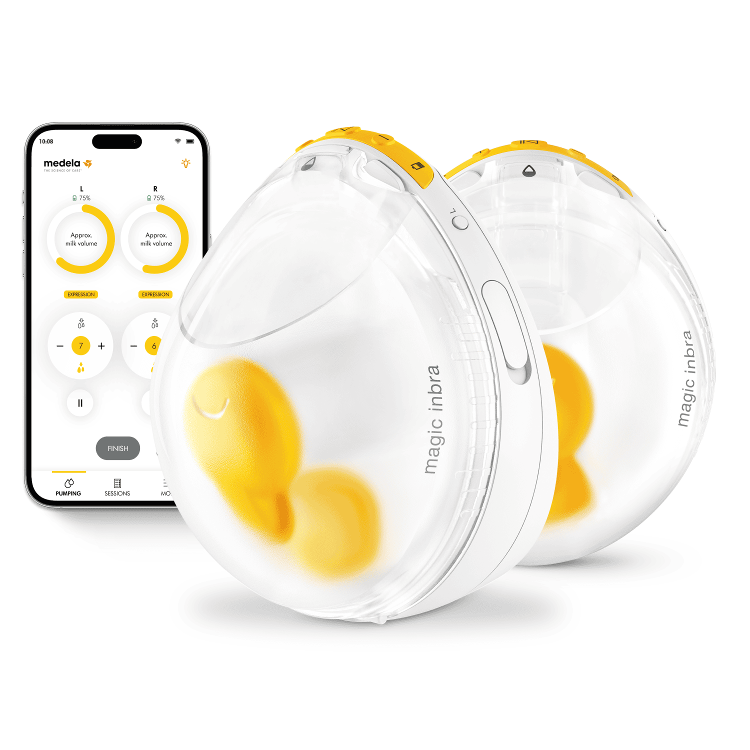 Medela Magic InBra™ - Draadloze Dubbele Borstkolf  App Connectiviteit