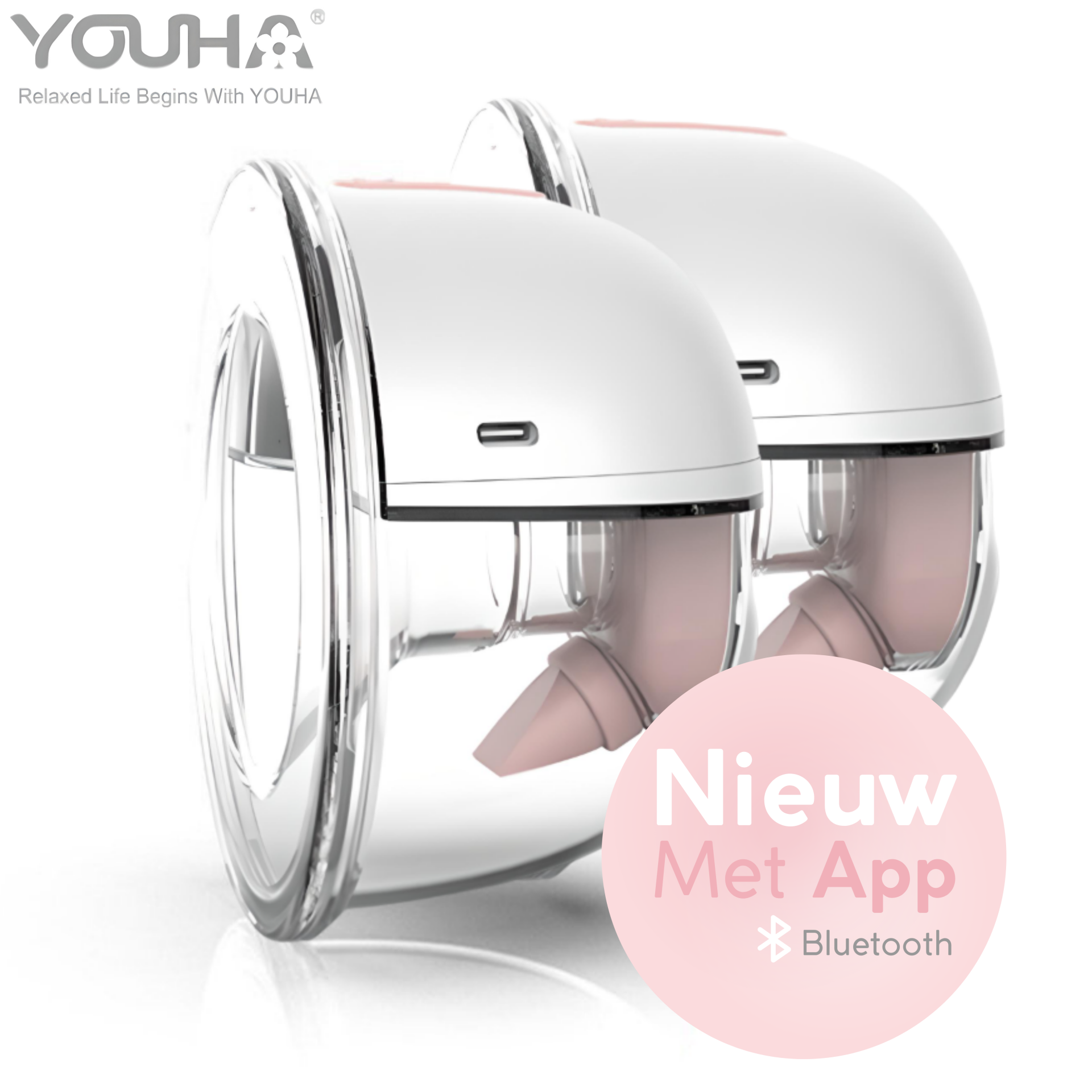 Youha® Dubbele Gen 2 Draadloze Borstkolf + APP - Maat 22MM & 24MM - draagbare borstkolf