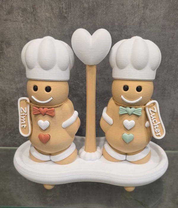 Lebkuchenmann Ernie Set Zucker- und Zimtstreuer