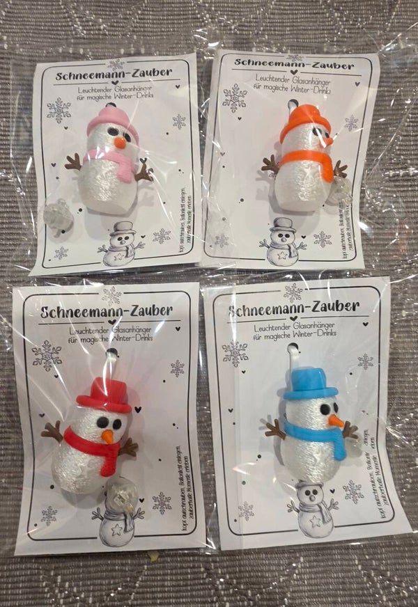 Glas/Tassen Markierer Schneemann