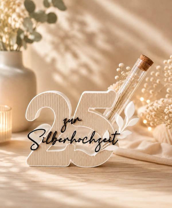 Geschenk Silberhochzeit "25"