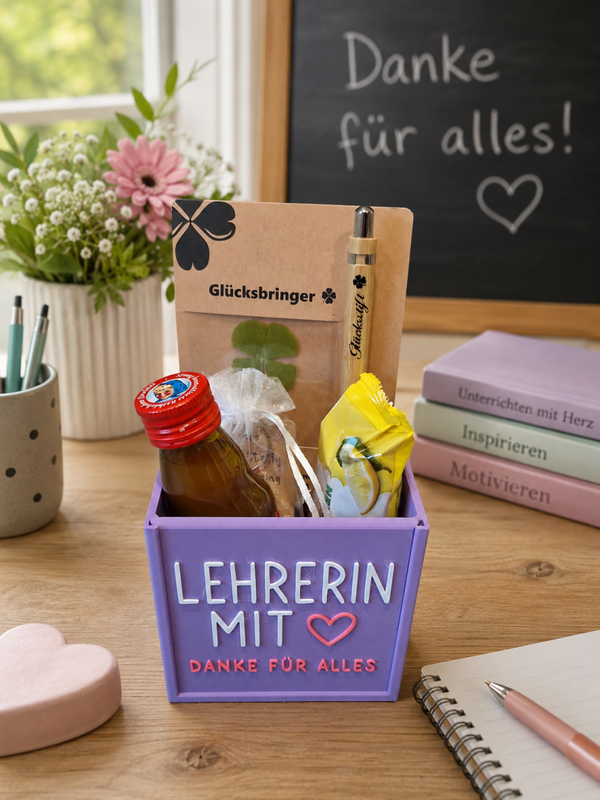 Geschenkbox Leherin mit Herz