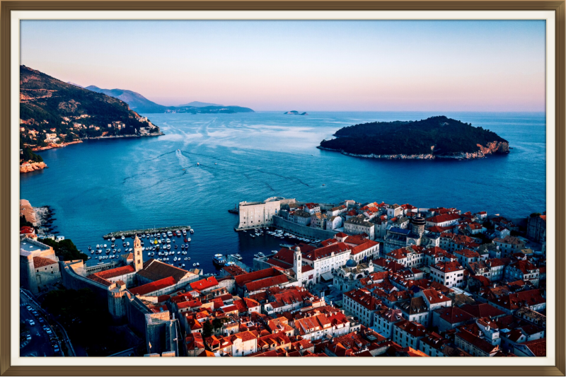 Dubrovnik with view on island Lokrum