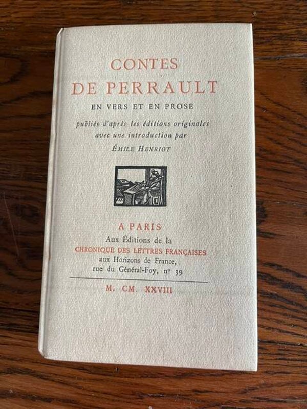 "Contes de Perrault" Exemplaire numéroté /Contes-poésie