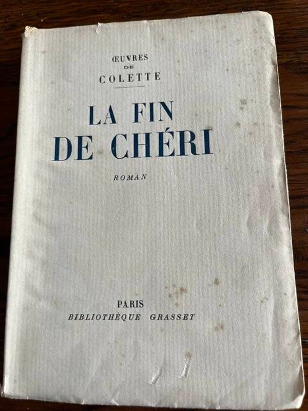 "La fin de chéri" Colette- Exemplaire vélin pur chiffon A/Romans-Classiques
