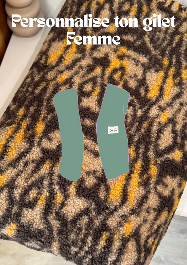 Gilet à personnaliser Femme - bouclette imprimé camo