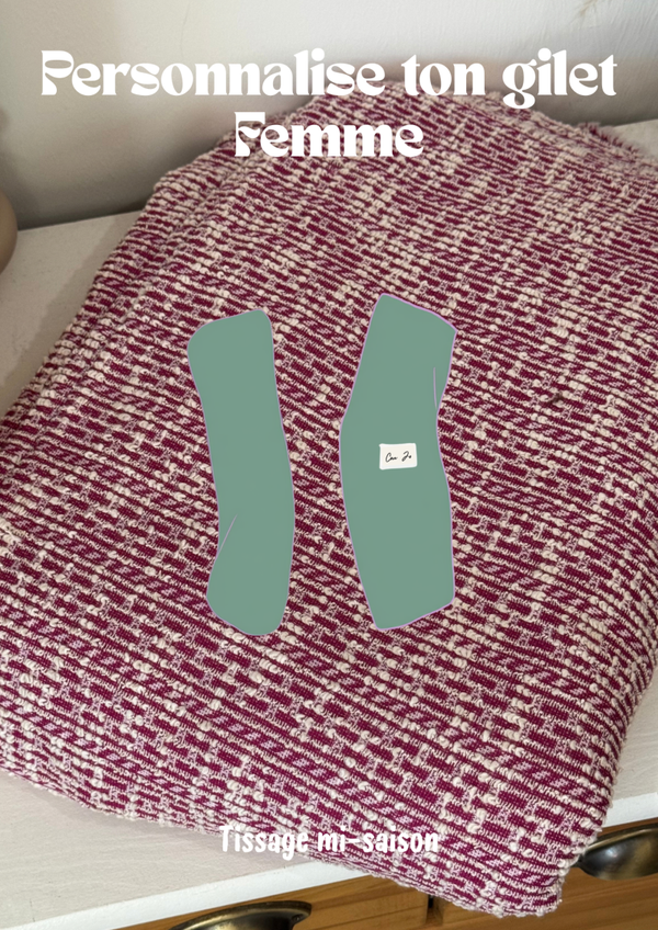 Gilet à personnaliser Femme - mi saison rose