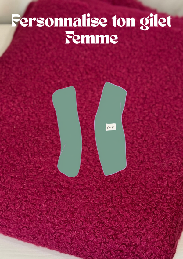 Gilet à personnaliser Femme - bouclette rose