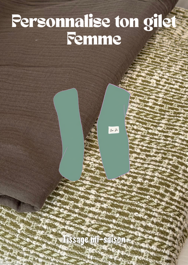 Gilet à personnaliser Femme - mi saison kaki