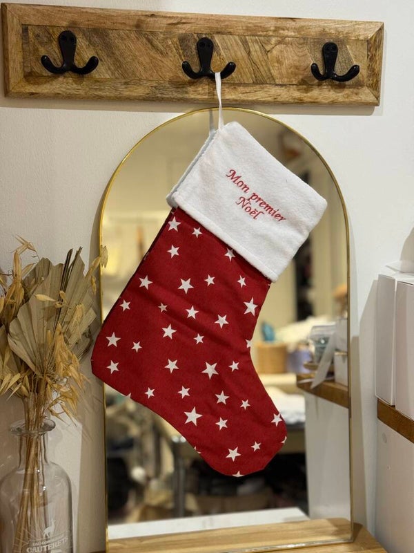 Grande chaussette « mon premier Noël »
