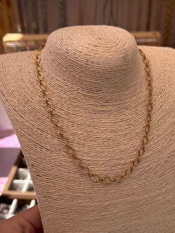 Collier maille ovale doré