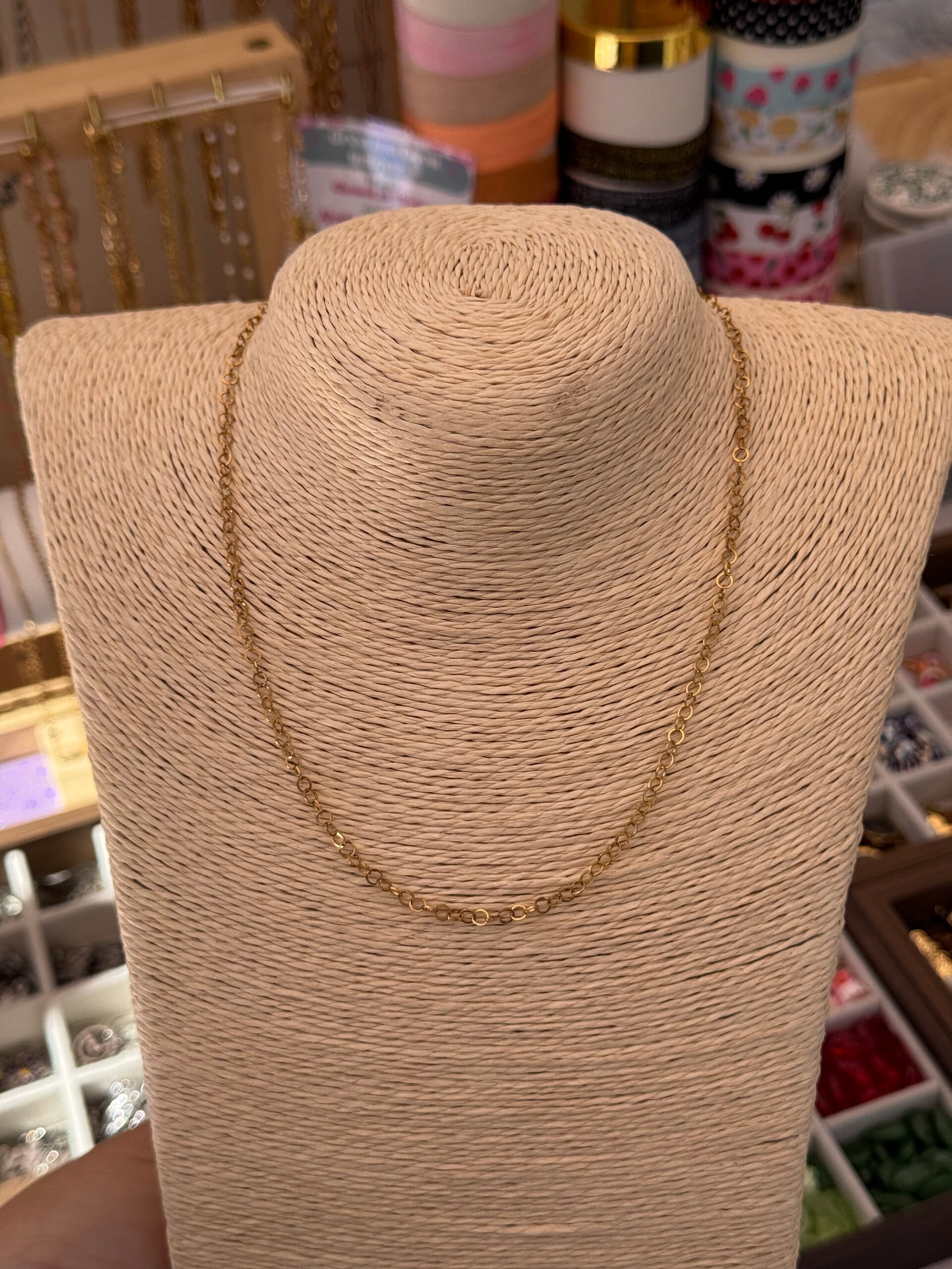 Collier maille ronde doré